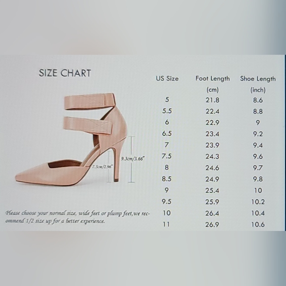 NIB PINKISH TAN DOUBLE ANKLE STRAP VELCRO CLOSURE (YEAH) CLOSED TOE HEEL… - Picture 6 of 13